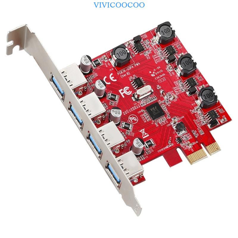 Vivi PCIE Ke Usb30 Kartu Ekspanding PCIE Ke 4-port USB Adapter Card4Xusb30