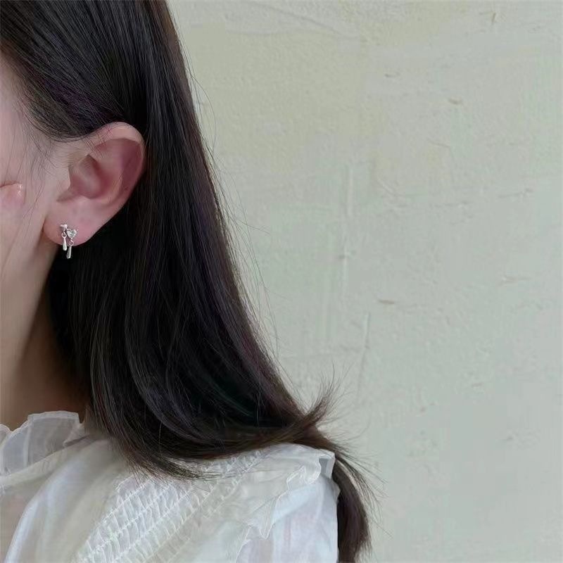 Anting Berbentuk Cinta Ganda Manis Dan Kecil Dengan Desain niche Anting Indah Dan Sederhana2023Wanita Baru