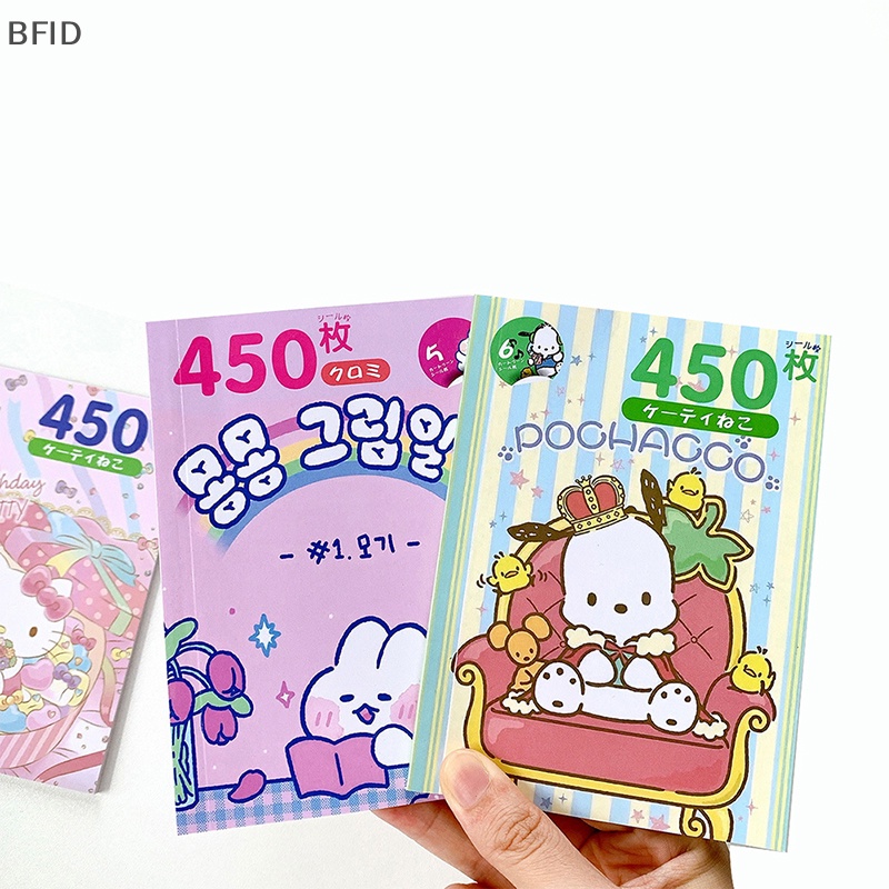 [BFID] 450pcs Kartun Lucu Stiker Kawaii Stationery Sanrio Stiker Kuromi Melody &amp; Coogo Diary Stiker Telepon Dekoratif Scrapbook DIY Stickers [ID]