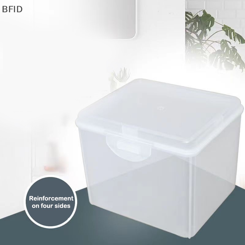 [BFID] Flip Storage Box Kotak Penyimpanan Desktop Transparan LED Headlight Packaging Box Pakai Lampu Kepala Kotak Plastik [ID]