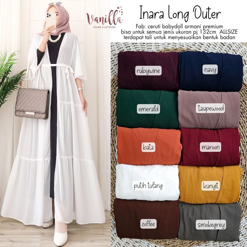 INARA LONG OUTER ORI VANILLA | Ceruti Babydoll armani Premium