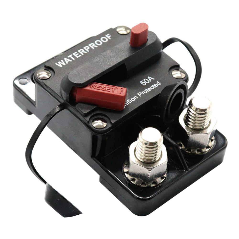 Openmall Tahan Air Mobil Perahu Auto AMP Circuit Breaker Fuse Reset DC 12-48V 30A 40A 50A 60A 70A 80A 100A 120A 150A 200A 250A 300A U5X8