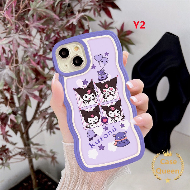 Cute Astronaut Kuromi Case for Redmi 10C A1 9C 10 9 9C NFC 10A 12C 9A 9T Note 8 9 11s 10 11 10S Couples Soft Wavy Edge Cartoon Kuromi Cinnamon Cover