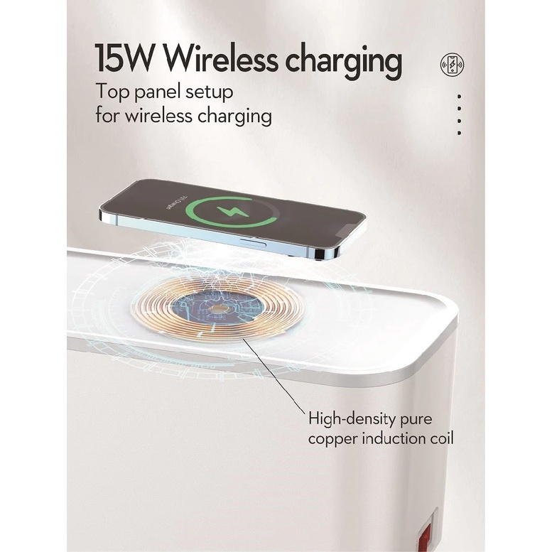 AKN88 - LDNIO SCW5354 - Management Power Strip Box - 15W Wireless Charging