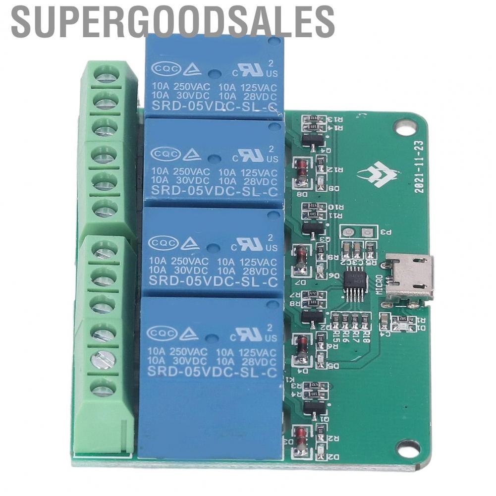 Supergoodsales 5V Relay Module  10A 30VDC Intelligent Control USB Expansion Board Plug and Play with  Microcontroller for