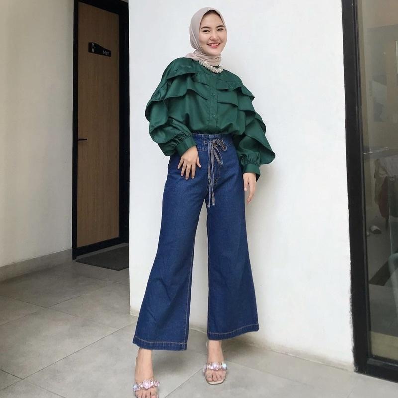 ATASAN WANITA KEKINIAN GEYA BLOUSE ZS 781 BLUS CEWEK LENGAN PANJANG OUTFIT KEKINIAN