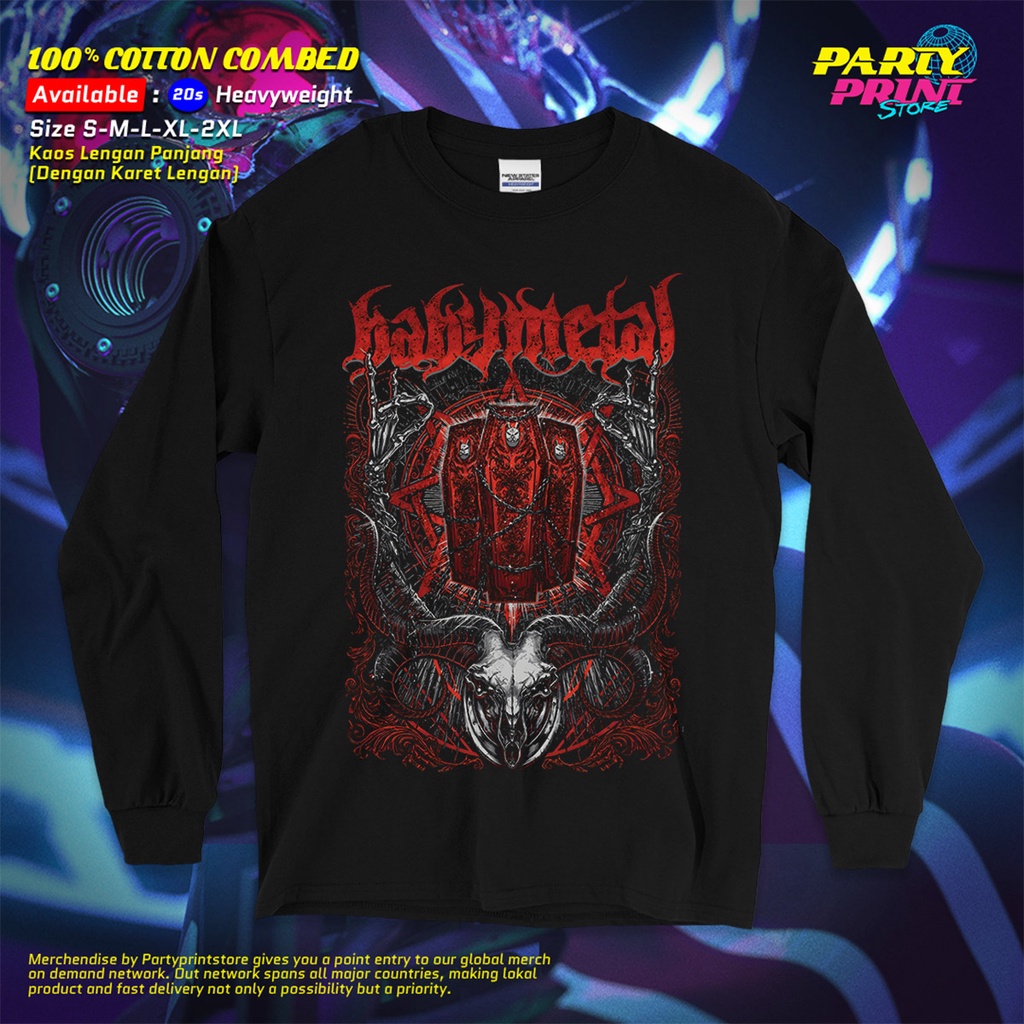Partyprintstore Kaos Lengan Panjang Pria Band BabyMetal Baby Metal Legend Red Black Night #10