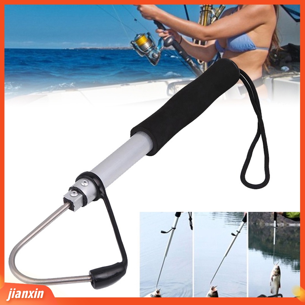 (In Stock) Outdoor Tackle Telescopic Gaff Sea Fishing Hook Diasah Stainless Alat Ikan