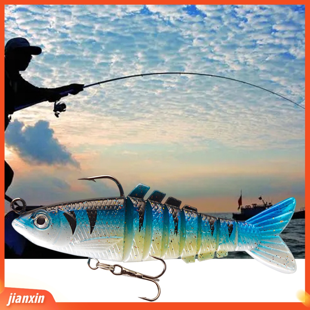 (In Stock) 9cm17g Umpan Pancing 3D Fisheye Tajam Kait Meningkatkan Laju Ikan Desain Simulasi Tahan Lama Warna-Warni Bersambung Realistis Multi Bagian Umpan Lembut Umpan Pancing