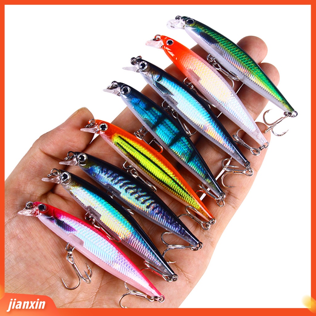 (In Stock) 8cm /5.5g Umpan Umpan Umpan Palsu 3D Simulasi Fisheye Tajam Kait Desain Simulasi Angling Ikan Kecil Umpan Untuk Memancing Di Luar Ruangan