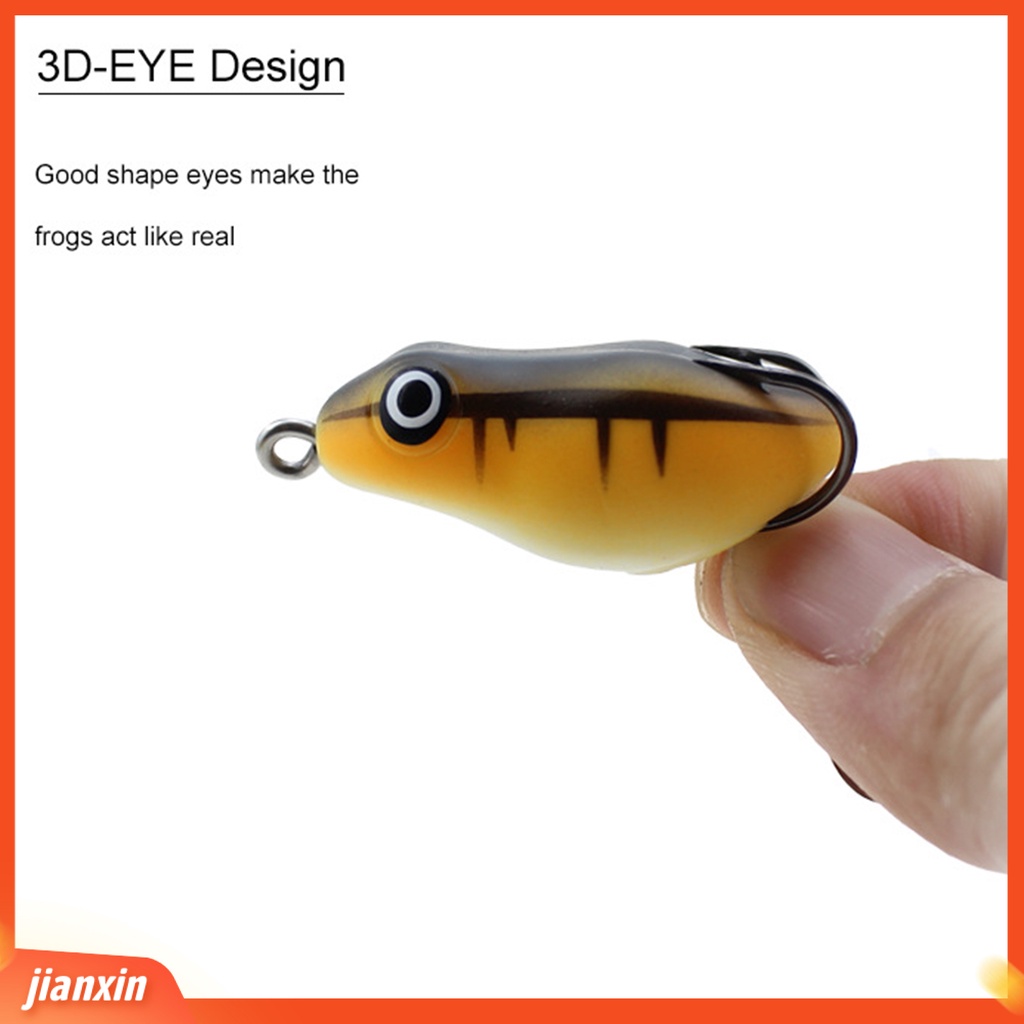 (In Stock) 4.5cm /8.5g Lure Umpan Lembut Tajam Kait Simulasi Tahan Gigit Angling PVC Memancing Karet Katak Umpan Lembut Perlengkapan Memancing