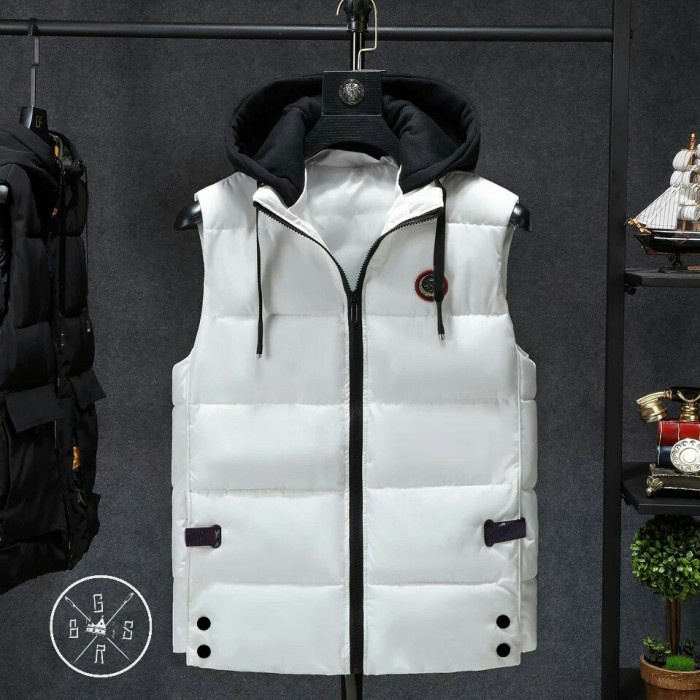 rompi pria/rompi bgsr/rompi motor/rompi touring/rompi anti angin/jaket - Putih, M