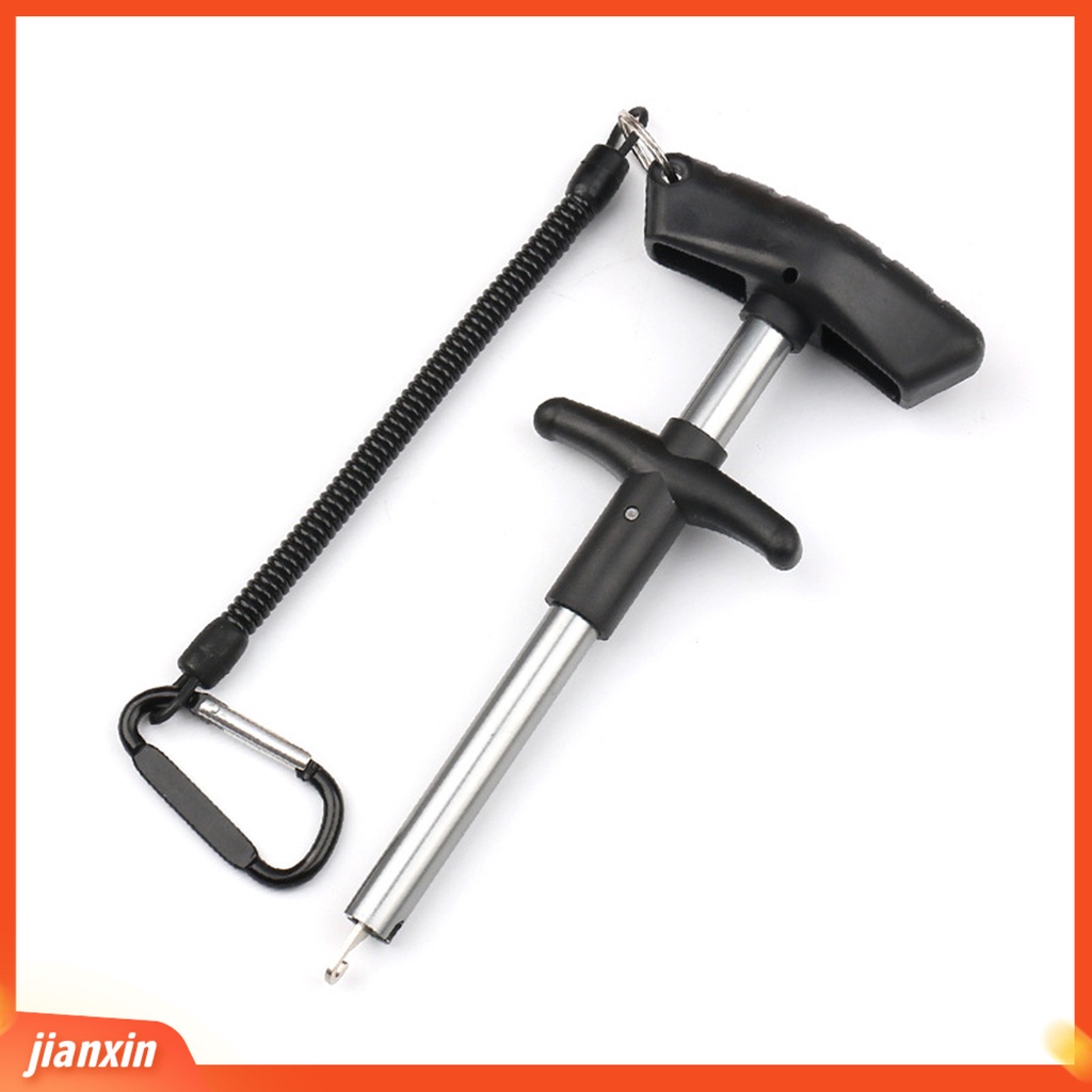 (In Stock) Portable T Shaped Fishing Lure Hook Remover Detacher Alat Dengan Tali Anti Hilang