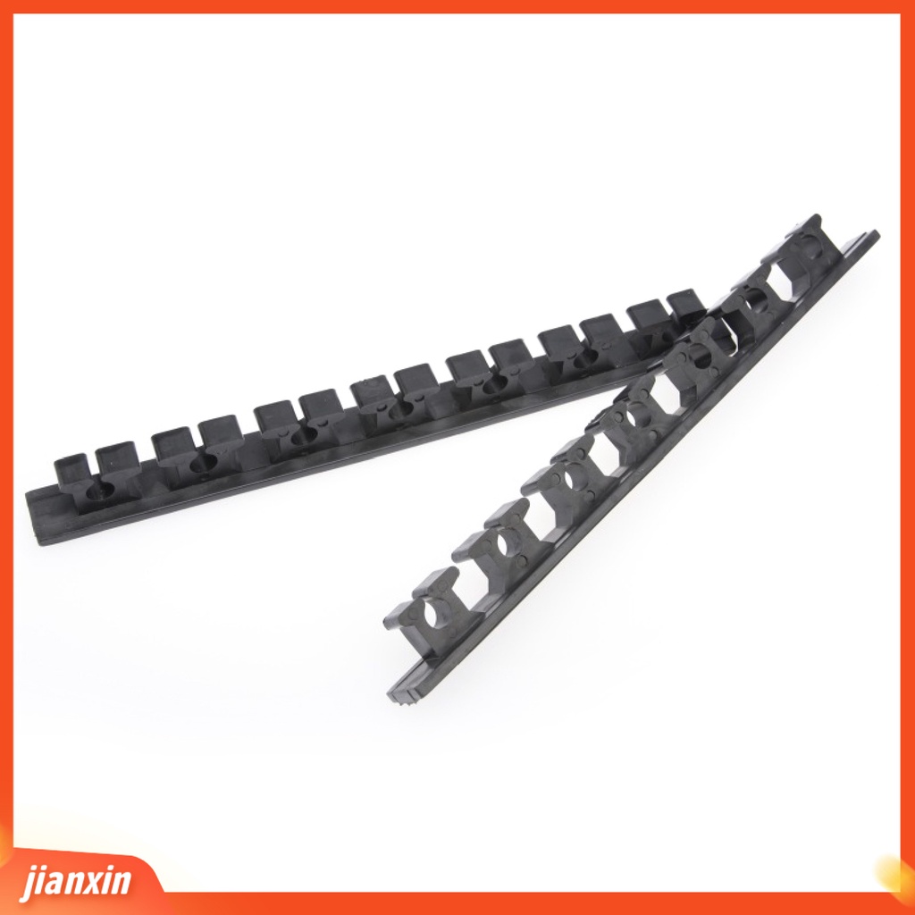 (In Stock) 2Pcs Rak Batang Holder Tiang Pancing Vertical Wall Mounted PVC Hitam Untuk Garasi