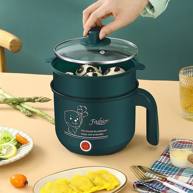 Goreng Panci Listrik Multifunctional Electric Frying Pan Panci Listrik Lapisan Teflon/Panci Listrik Multifungsi Free Kukusan / Steamer  Lapis Keramik Teflon