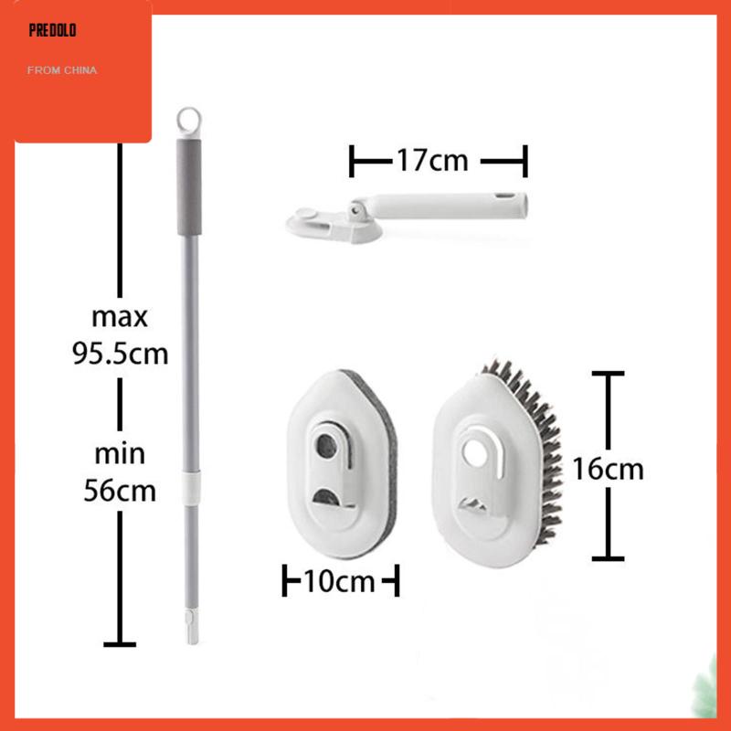 [Predolo] Sikat Gosok Lantai Gagang Panjang Sikat Toilet Genggam Untuk Ubin Rumah Bak
