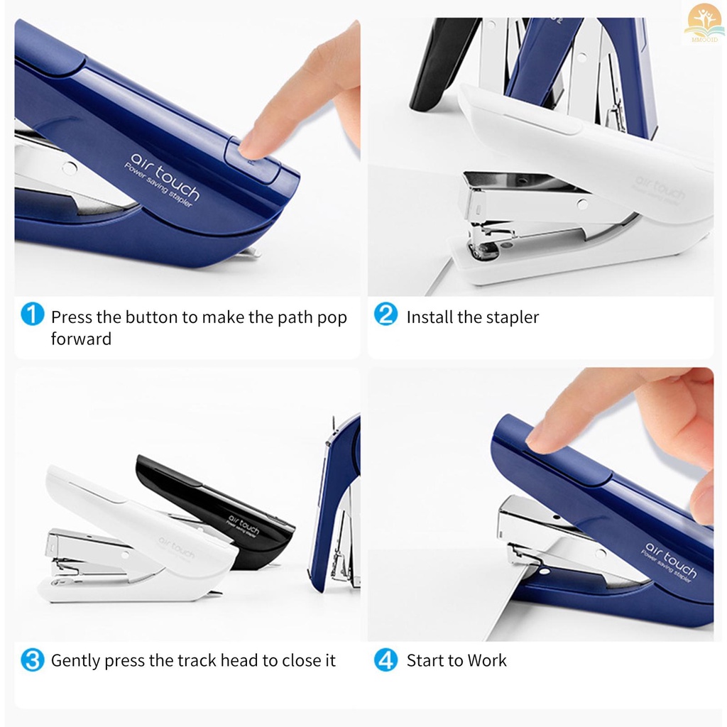 In Stock KW-triO Desktop Stapler Kapasitas 20Sheet Untuk Pengikat Kertas Mengurangi Usaha Cocok Untuk Staples 24 /626 /6 Untuk Perlengkapan Rumah Kantor Sekolah Toko