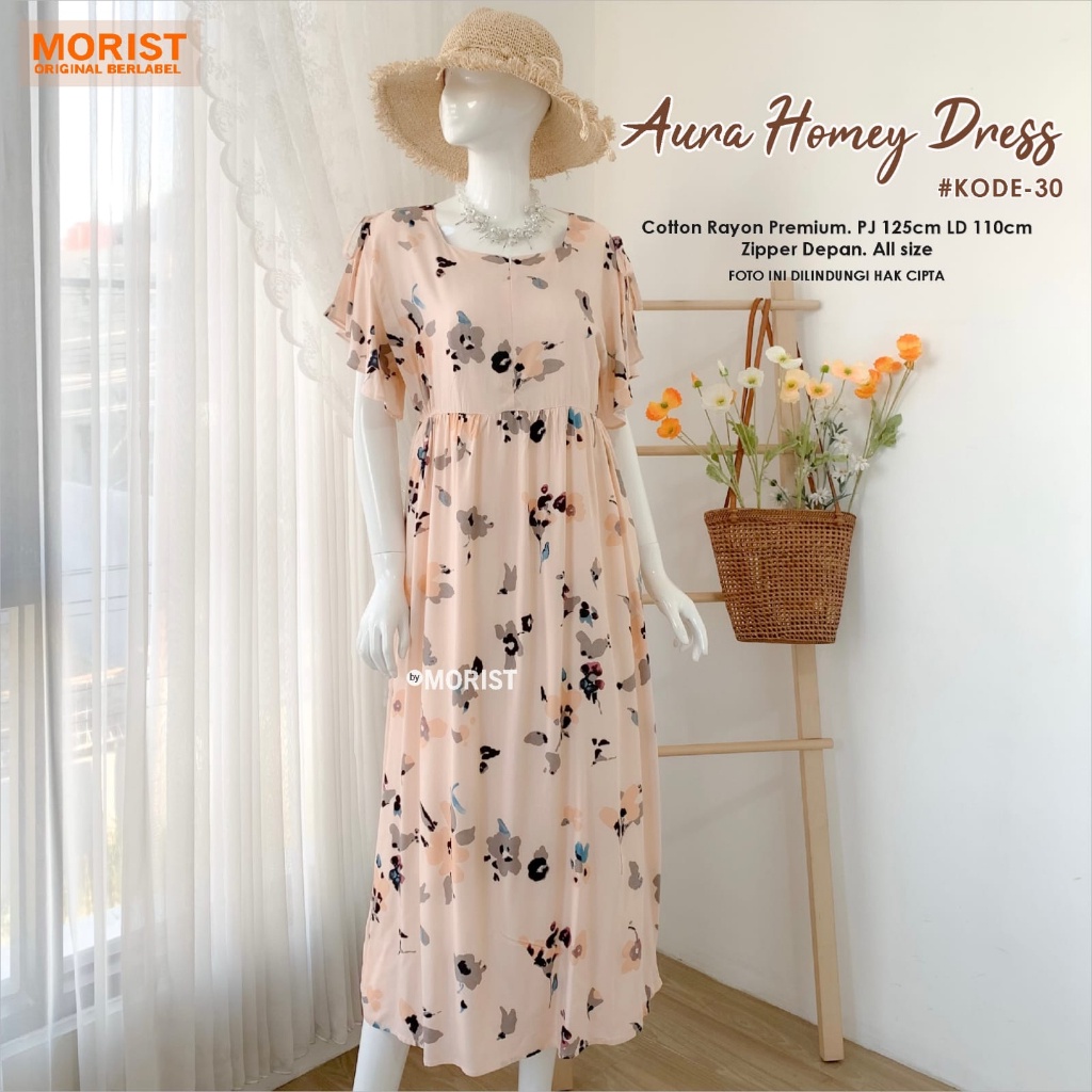 Aura Homey Dress (29-32) ORI MORIST | Ld110 Cotton Rayon Premium