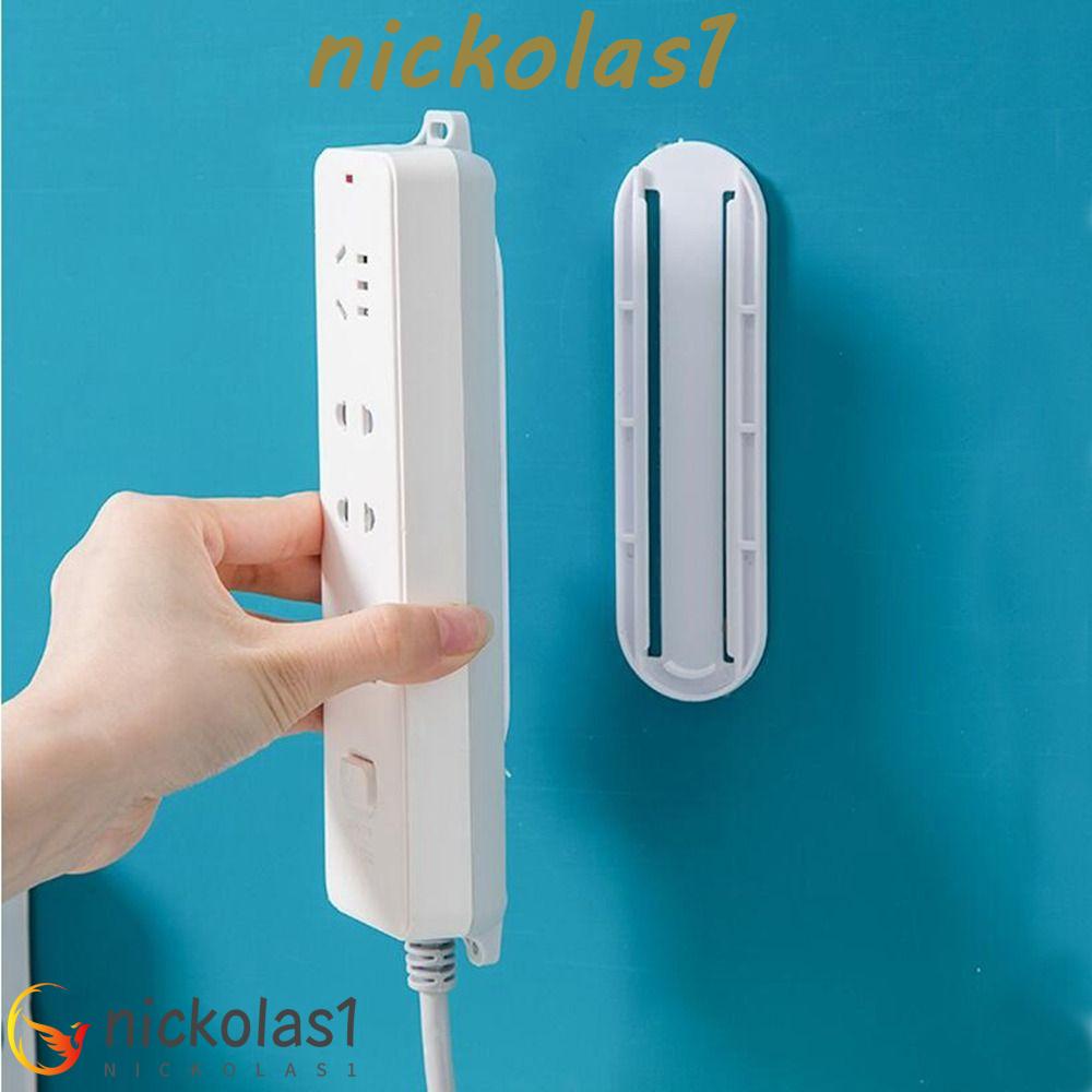 NICKOLAS1 Socket Fixer Tempel Dinding Seamless Self-Adhesive Plug-in Penahan Colokan Bebas Pukulan