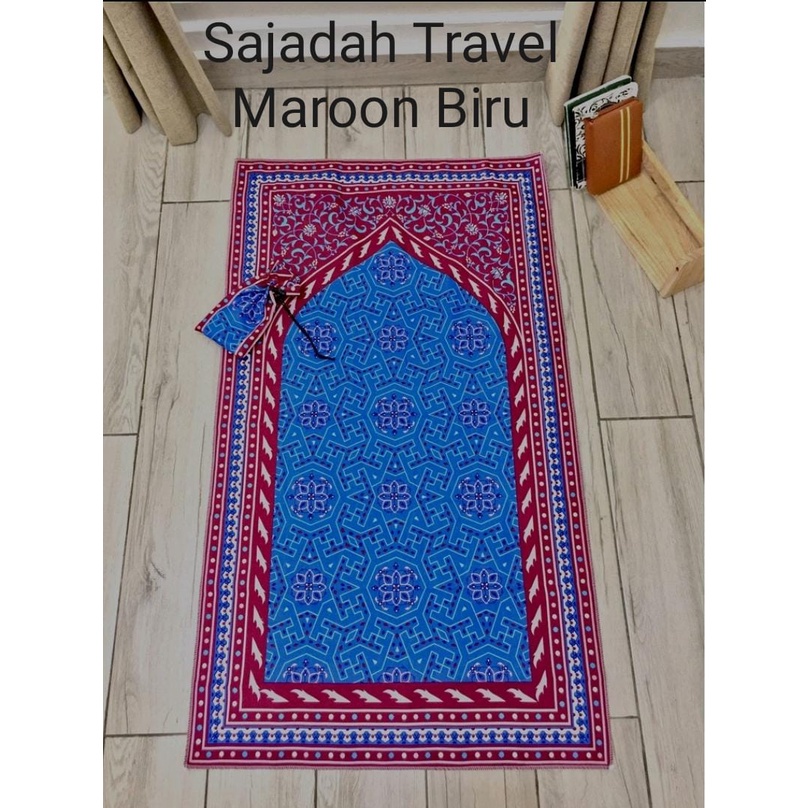 Sajadah Travel Turki / Sajadah Free Pouch cantik / Sajadah Tas serut /Sajadah Perjalanan Sajadah Kantong Souvenir Murah Berkualitas
