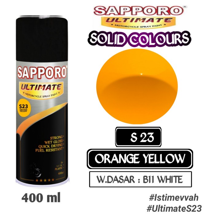 

S23 ORANGE YELLOW SAPPORO ULTIMATE 400ml Cat Semprot Pylok Pilok Pylox