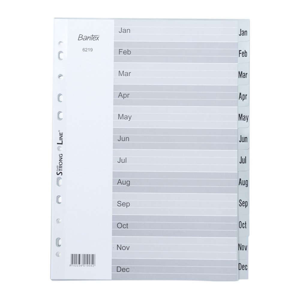 

[Artomas] Bantex Numerical Indexes A4 JanDec (12 pages) 6219 05