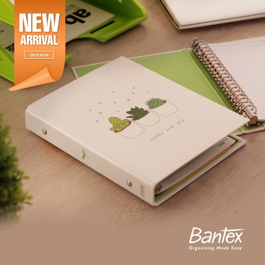 

[Artomas] Bantex Fancy Multiring Binder A5 / B5 Water Me 25mm