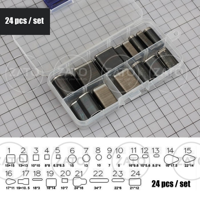 

NEYSANDA !!! JUALLL !!! MURAH Pattern punching blade SET - Pisau Pond - leather tools - Pond Blade - 24 pcs / set