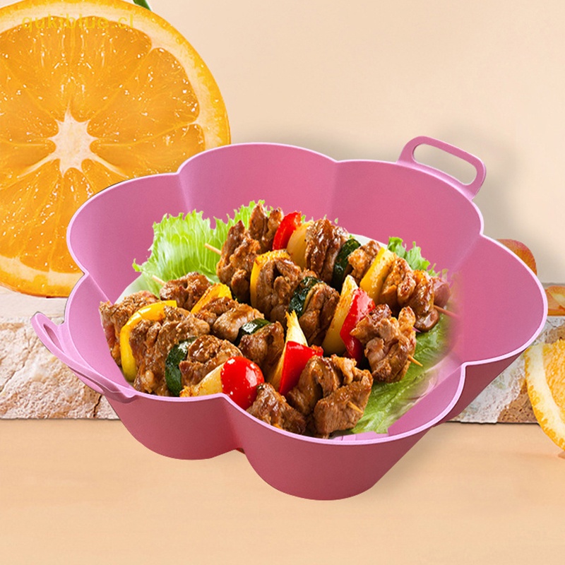 Qukiblue Air Fryer Silicone Pot Air Fryer Basket Liner Non-Stick Reusable Baking Tray cl