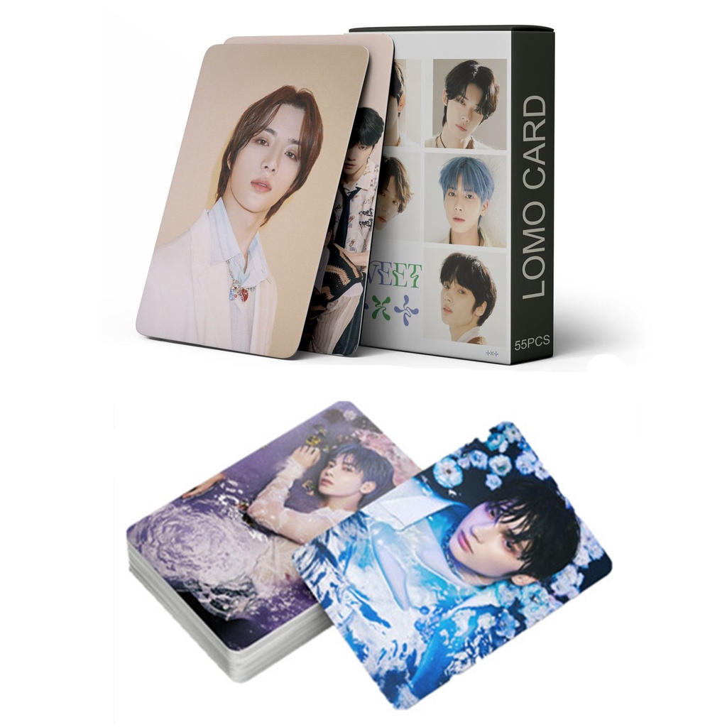 55pcs /box TXT Jepang Mini 2nd Album SWEET Photocards Desire Pasrah Kartu Lomo Tomorrow X Together Kpop Postcards