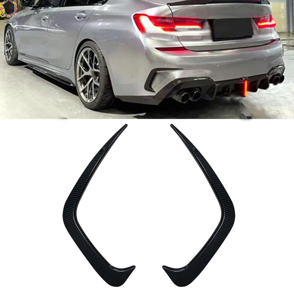 Untuk BMW G20 G28 2019+Rear Bumper Splitter Canard Cover Spoiler Vent Stiker