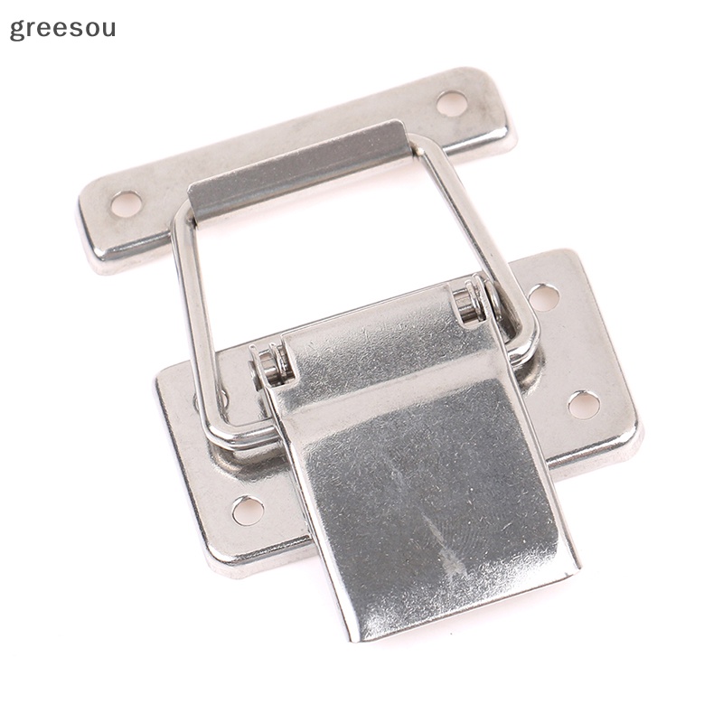 Greesou Kunci Pengait Kait Stainless Steel Untuk Case Lemari Spring Loaded Latch Catch Toggle Hasp Box Lock Perangkat Perabot Gesper ID