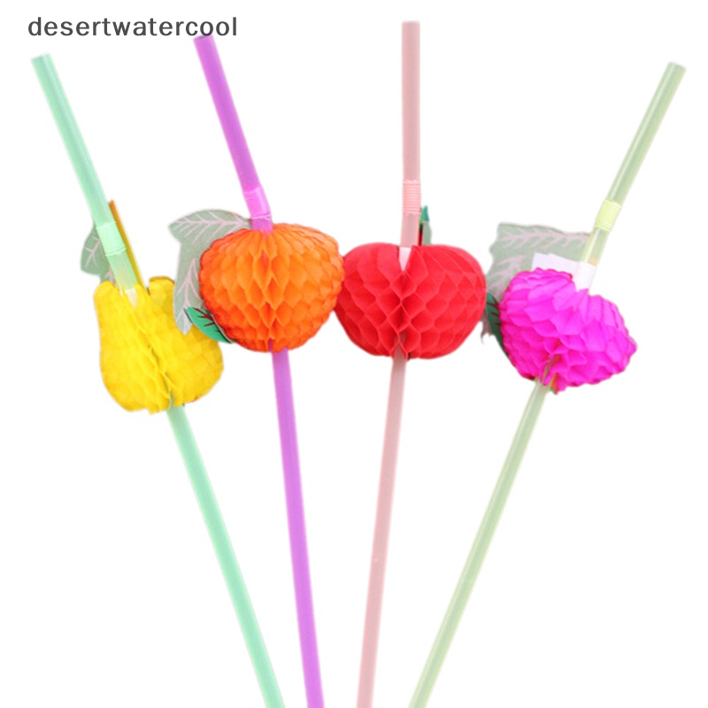 Deid 50dotan Minum Plastik Payung Kertas Pesta Pantai Sedotan Buah Supply Martijn