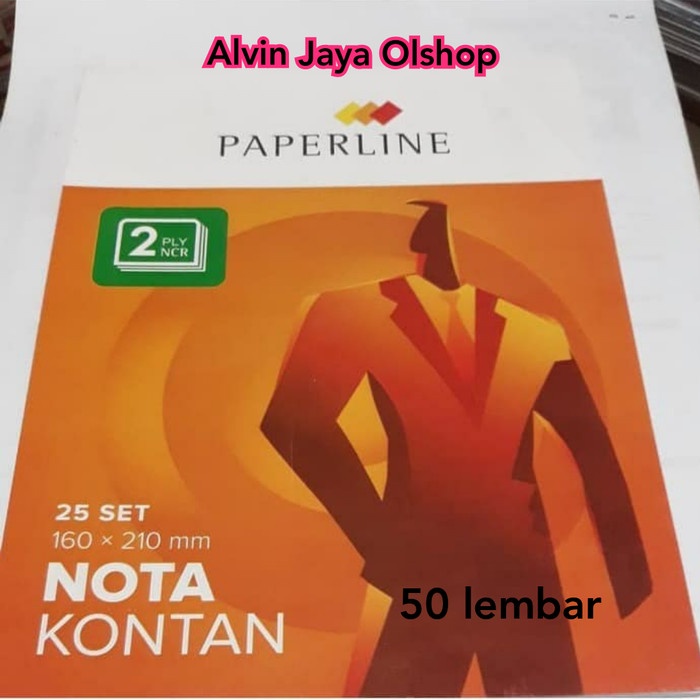 

✨BISA COD✨ -Buku Bon Nota Kontan 2 ply / Rangkap 2 Besar Paperline PPL (10 buku)