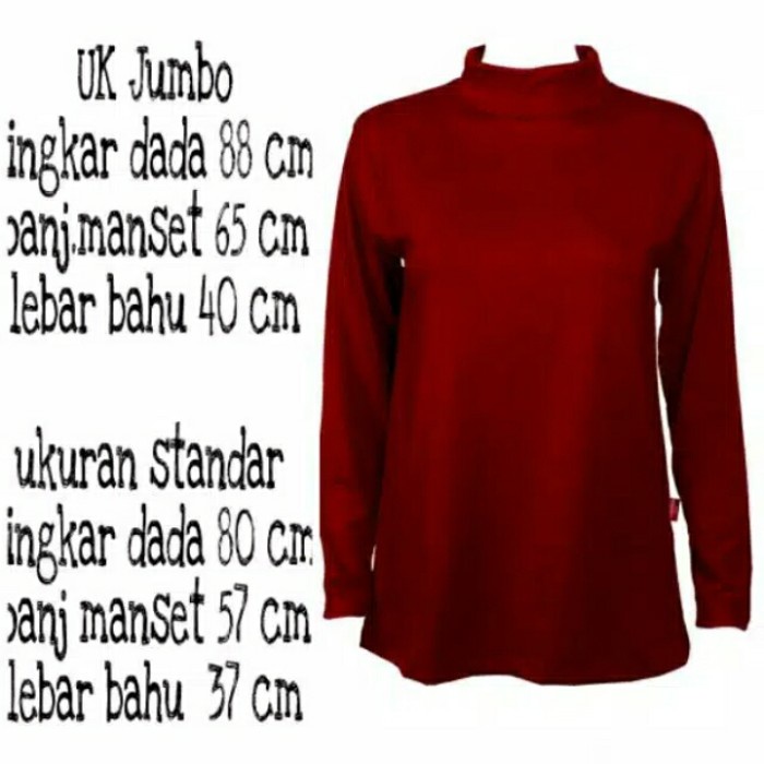 Promo Langka Manset Kaos Lengan Panjang Bahan Rayon Premium Tebal - XXXL, Putih