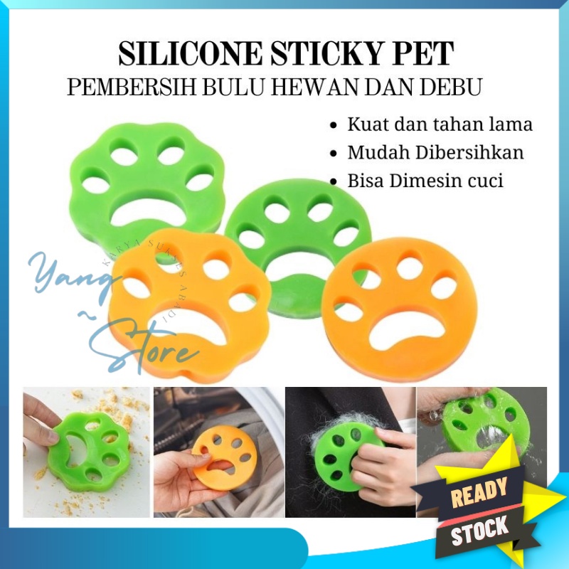 YGS -B406- Silikon Pembersih Bulu Hewan Reusable Silicone Sticky Pet - Pengangkat Debu Kotoran Pada Pakaian