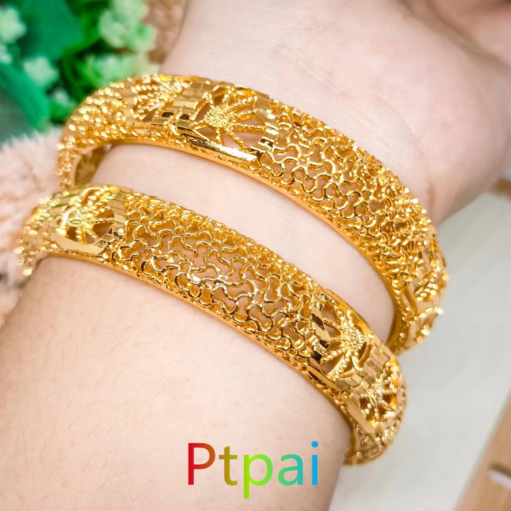 gelang keroncong kendari dewasa lapis emas 24K gold fashion xuping dubai Gelang Bangkok mirip emas a