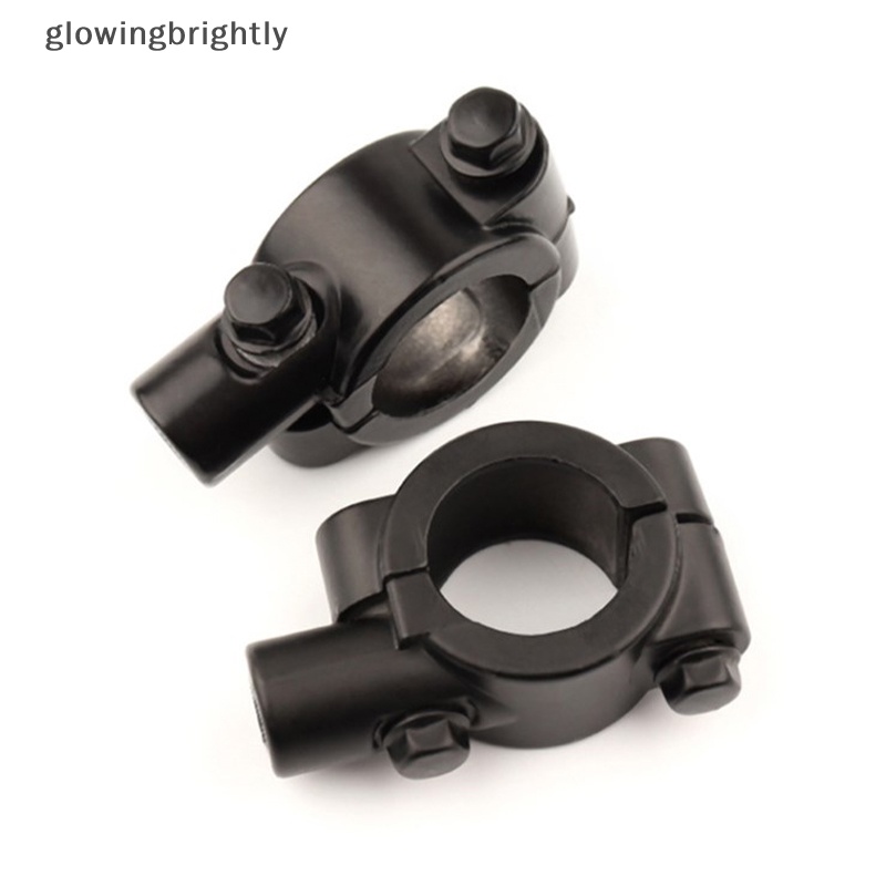 [glowingbrightly] Dudukan Stang Spion Motor Adaptor Clamp Base 8mm Hitam Aluminium Universal Alat Motor TFX