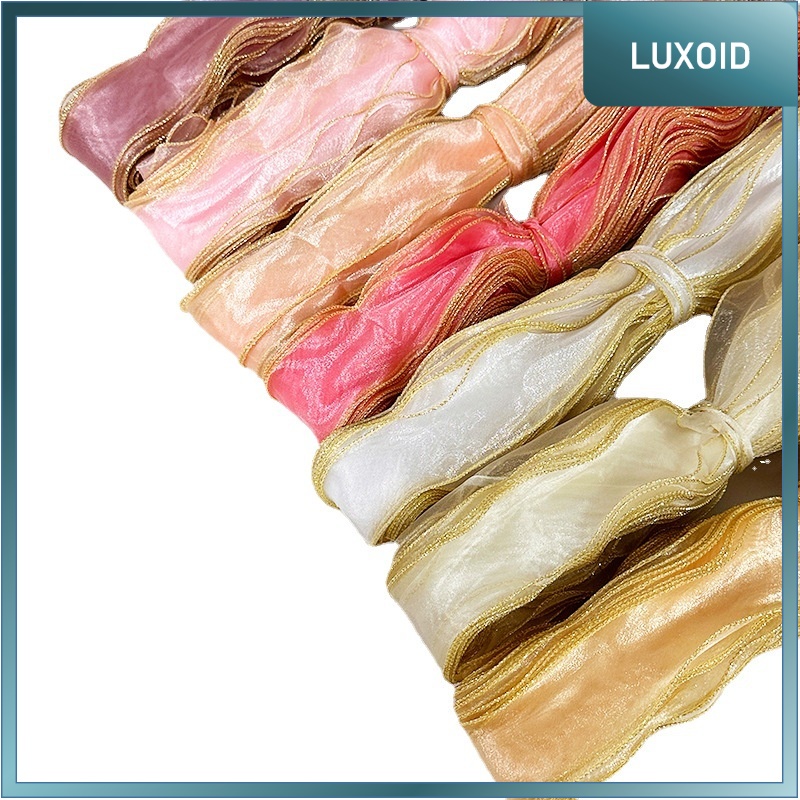 

LUXOID - PTA6 LISEMAS Pita Hazy Lis Warna Emas Korea / Pita Colorful / Pita Kado Bunga Cantik Glossy Warna Warni No Cangkang