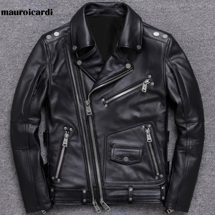 jaket kulit ramones rock jaket kulit motor pria original kulit domba jaket kulit pria model terbaru 