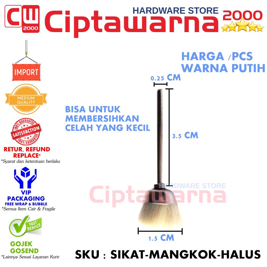 Mata Bor Sikat Kawat Mangkok Halus Mata bor poles batu cincin emas - CWK