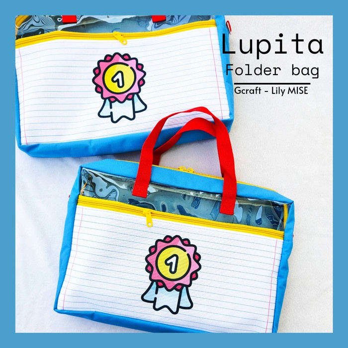 

[DD] lupita folder bag - tas folder - tas map file - tas les - Biru Muda