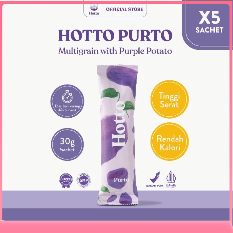 

[5 SACHET] Hotto Purto Multigrain with Purple Potato per eceran multigrain hotto