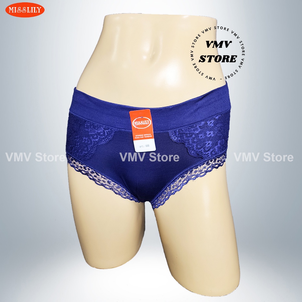 Celana Dalam Wanita Misslily 668 Fit to XL Cd Wanita Model Renda Sexy Cantik Original Asli Davanti S