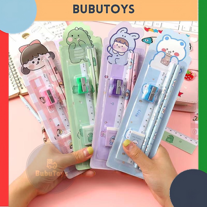 

Stationary Set 5 in 1 Karakter / Alat Tulis Sekolah / Paket Alat Tulis / Mini Stationary / Set Alat Tulis Pensil