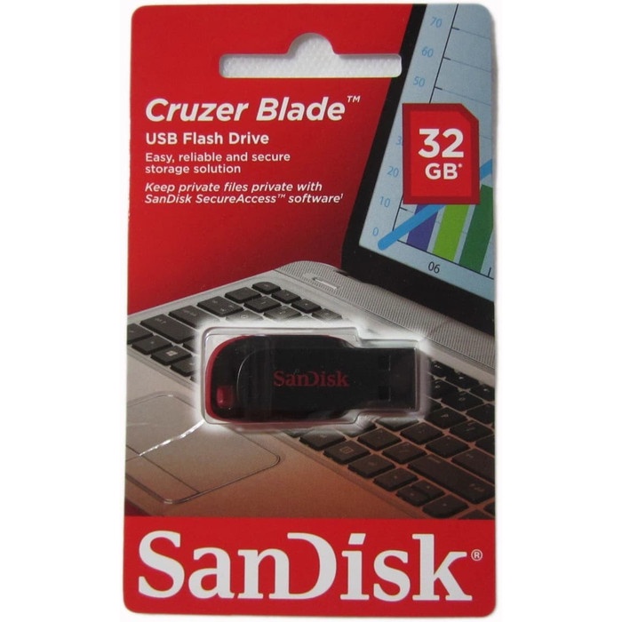 SANDISK FLASHDISK 32 GB Cruzer Blade Original | Flash Disk Sandisk Cruzer Blade 32 GB Original