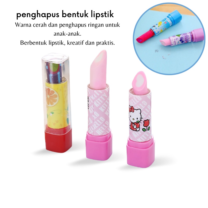 

ADK - G214 - PENGHAPUS BENTUK LIPSTIK Karakter Kartun RANDOM