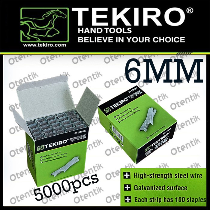 

TEKIRO ISI STEPLES TEMBAK 6MM ISI 5000PCS - REFILL ISI STAPLER 6 MM - ISI STAPLE GUN ORIGINAL