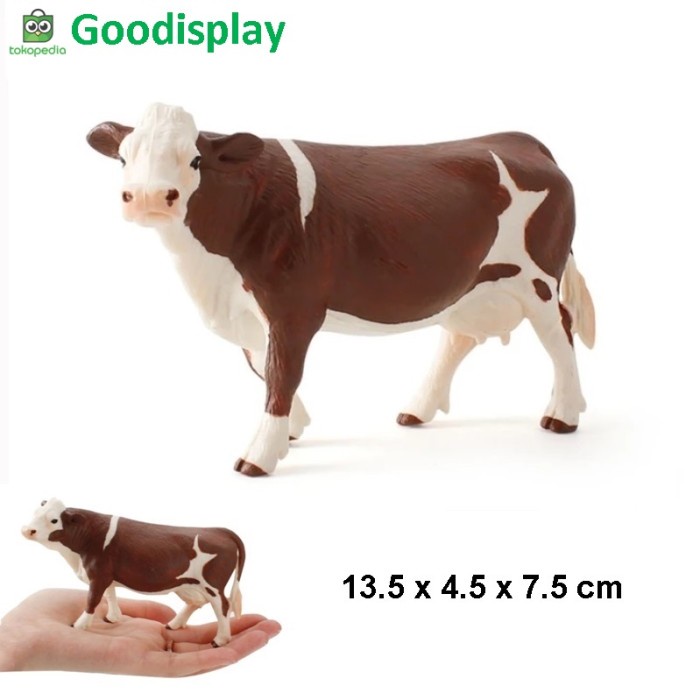 aneka mainan miniatur hewan wild farm animal sapi banteng kerbau - Holstein Bull