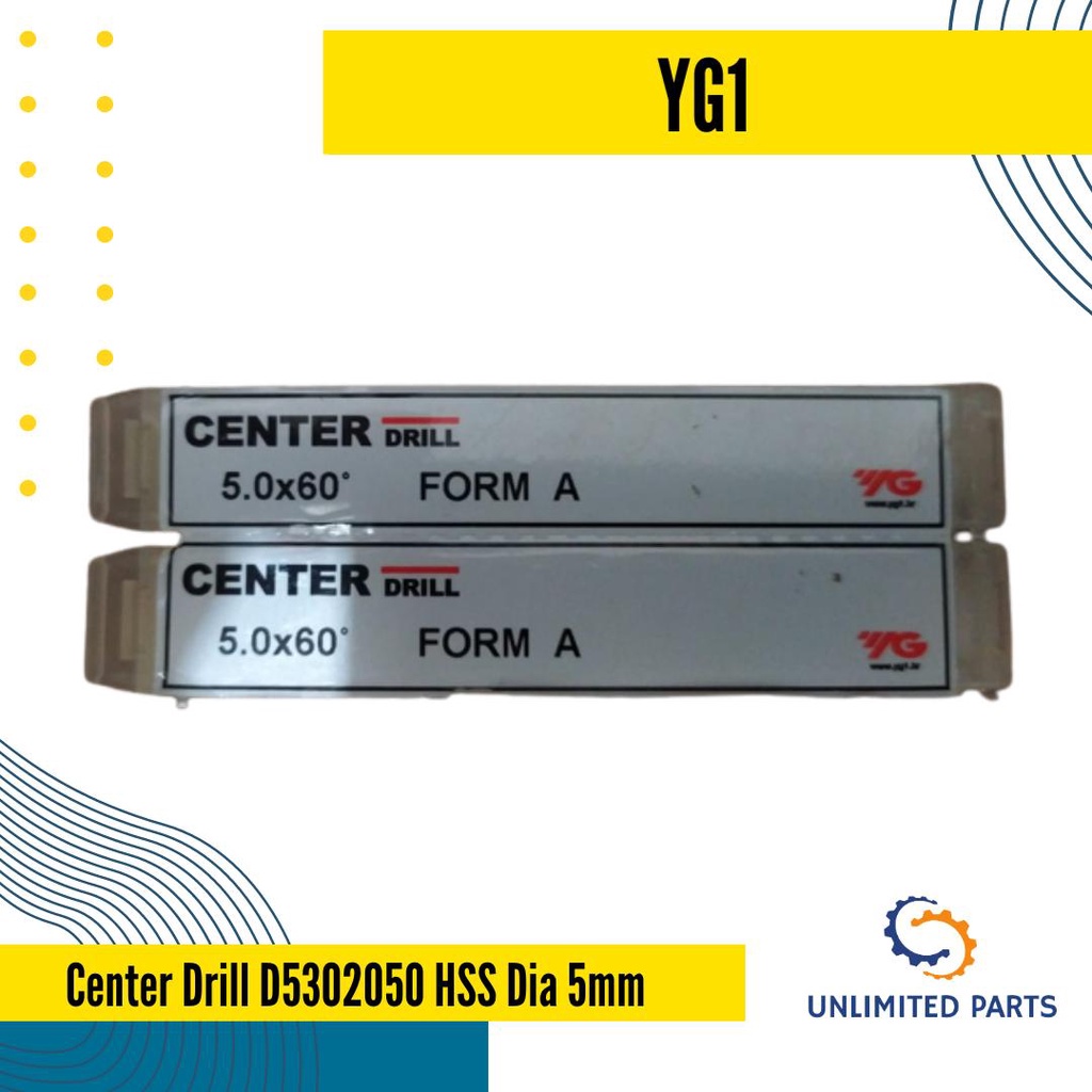 YG1 Center Drill D5302050 Carbide HSS Dia 5mm
